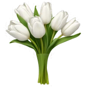 white tulip bouquet sticker