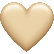 beige heart  sticker