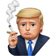trump smoking sticker