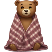 bear cozy in blanket sticker