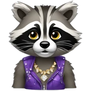 racoon bling bling sticker