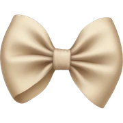Beige bow sticker