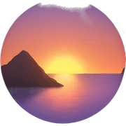 Sunset sticker