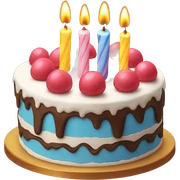 birthday cake sticker