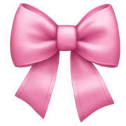 Pink bow sticker