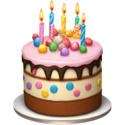 Birthday cake sticker