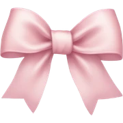 light pink ribbon bow sticker