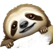 lazy sloth sticker