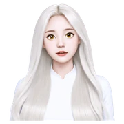 blonde girl with long hair sticker