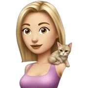 Sexy girl with cat sticker