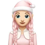 pale pink christmas mood elf sticker