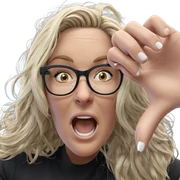 blonde girl with glasses sticker