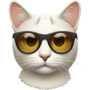 Cat with sunglasses sticker