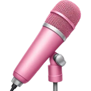 Rose pink colored microphone  sticker