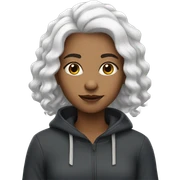 White hair girl  sticker