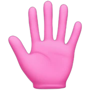 Pink-hand sticker