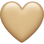 beige heart sticker