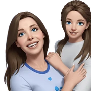 smiling girls with blue eyes sticker