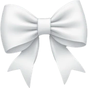 White bow on white bow sticker