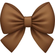 Brown bow sticker