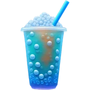 bubble tea bleu sticker