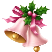 Light pink Christmas bells sticker
