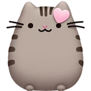 pusheen light pink heart sticker