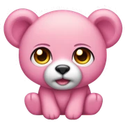 Osito de peluche rosado sticker