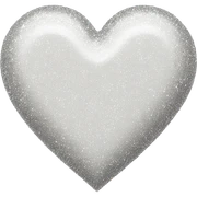 white glitter heart sticker