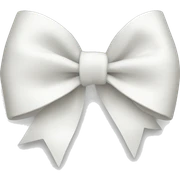 White bow on white bow sticker