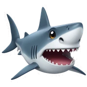 Happy shark sticker