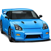 blue gtr car sticker