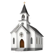 White cute church sticker