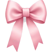 light pink ribbon bow sticker