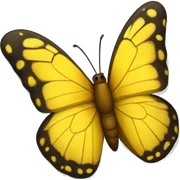 Yellow butterfly  sticker