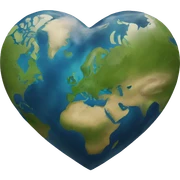 heart shaped earth sticker