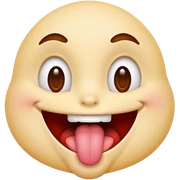 happy tongue out face sticker