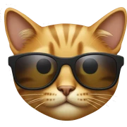 Cat with sunglasses sticker