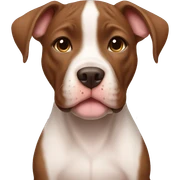 Brown Pitbull puppy sticker