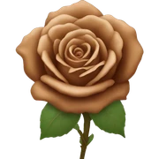 brown rose sticker