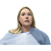 blonde girl under blue sky sticker
