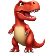 Red T-Rex  sticker