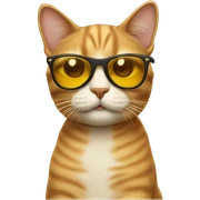Cat with sunglasses sticker