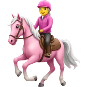 pink horse riding sticker