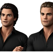 retro style boys in black sticker