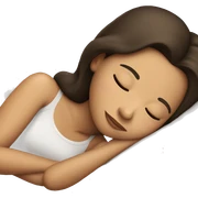 Brunette girl sleeping sticker