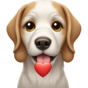 Dog with Heart sticker