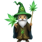 Marijuana wizard sticker
