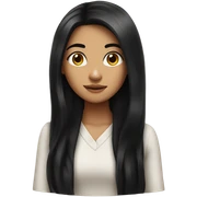 Pretty girl with long black hair sticker