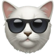 Cat with sunglasses sticker